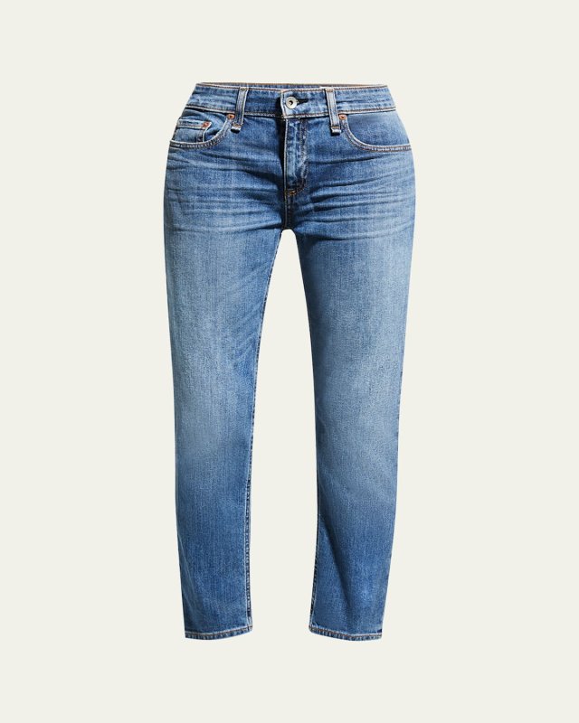 Dre Low-Rise Slim Boyfriend Ankle Jeans